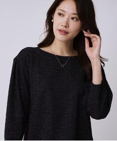 COUP DE CHANCE / クードシャンス カットソー | 【手洗い可／日本製／ジャージ素材／セットアップ可】ラメ意匠素材トップス