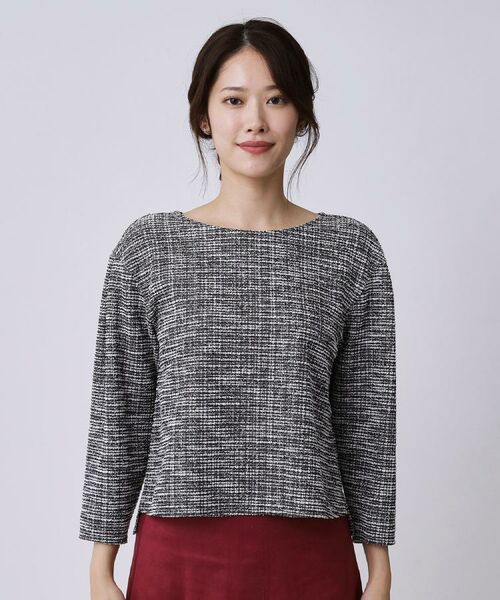 COUP DE CHANCE / クードシャンス カットソー | 【手洗い可／日本製／ジャージ素材／セットアップ可】ラメ意匠素材トップス | 詳細17