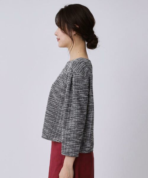 COUP DE CHANCE / クードシャンス カットソー | 【手洗い可／日本製／ジャージ素材／セットアップ可】ラメ意匠素材トップス | 詳細18