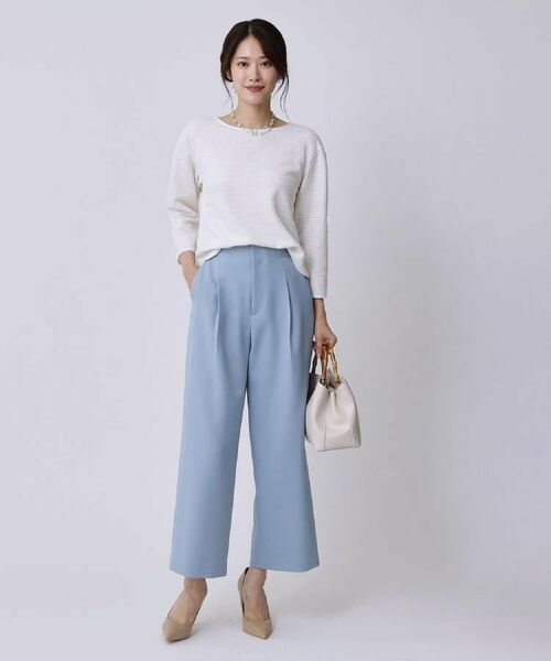 COUP DE CHANCE / クードシャンス カットソー | 【手洗い可／日本製／ジャージ素材／セットアップ可】ラメ意匠素材トップス | 詳細2