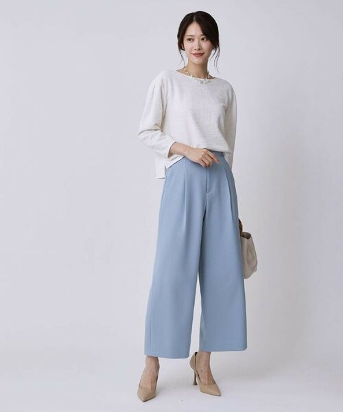 COUP DE CHANCE / クードシャンス カットソー | 【手洗い可／日本製／ジャージ素材／セットアップ可】ラメ意匠素材トップス | 詳細3