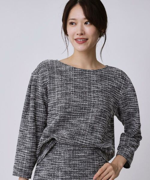 COUP DE CHANCE / クードシャンス カットソー | 【手洗い可／日本製／ジャージ素材／セットアップ可】ラメ意匠素材トップス | 詳細5