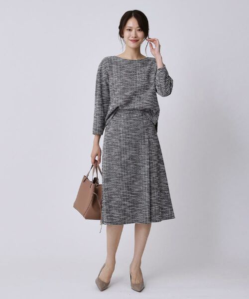 COUP DE CHANCE / クードシャンス カットソー | 【手洗い可／日本製／ジャージ素材／セットアップ可】ラメ意匠素材トップス | 詳細6