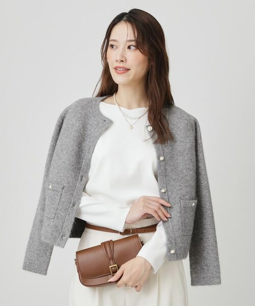 COUP DE CHANCE / クードシャンス カーディガン・ボレロ | 【手洗い可】ジャケット風カーディガン | 詳細5