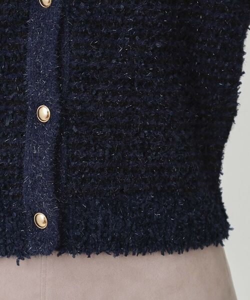 COUP DE CHANCE / クードシャンス カーディガン・ボレロ | 【手洗い可】ラメフェザーのニットカーディガン | 詳細18