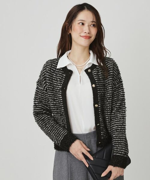 COUP DE CHANCE / クードシャンス カーディガン・ボレロ | 【手洗い可】ラメフェザーのニットカーディガン | 詳細5