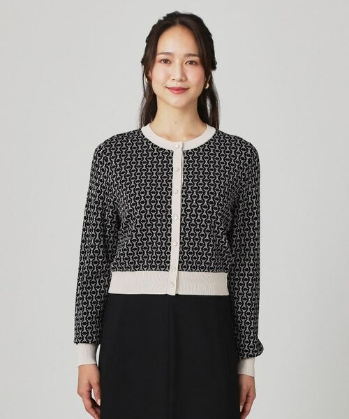 COUP DE CHANCE / クードシャンス カーディガン・ボレロ | 【手洗い可】幾何柄風ジャカードカーディガン | 詳細12