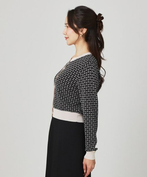 COUP DE CHANCE / クードシャンス カーディガン・ボレロ | 【手洗い可】幾何柄風ジャカードカーディガン | 詳細13