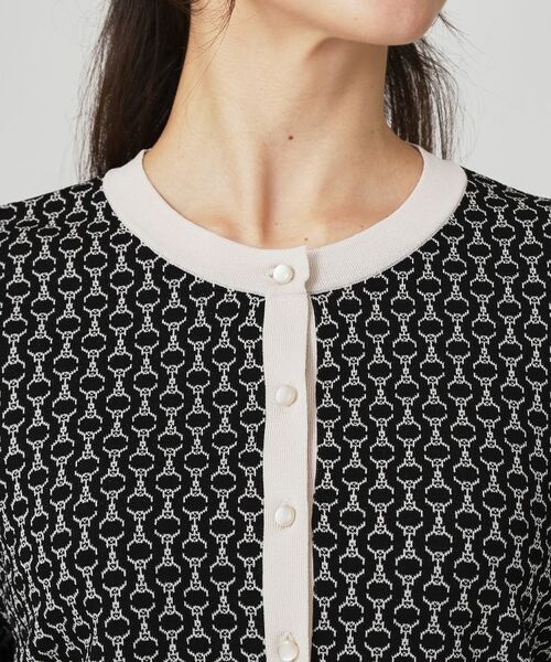 COUP DE CHANCE / クードシャンス カーディガン・ボレロ | 【手洗い可】幾何柄風ジャカードカーディガン | 詳細15