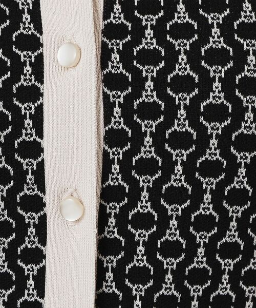 COUP DE CHANCE / クードシャンス カーディガン・ボレロ | 【手洗い可】幾何柄風ジャカードカーディガン | 詳細4