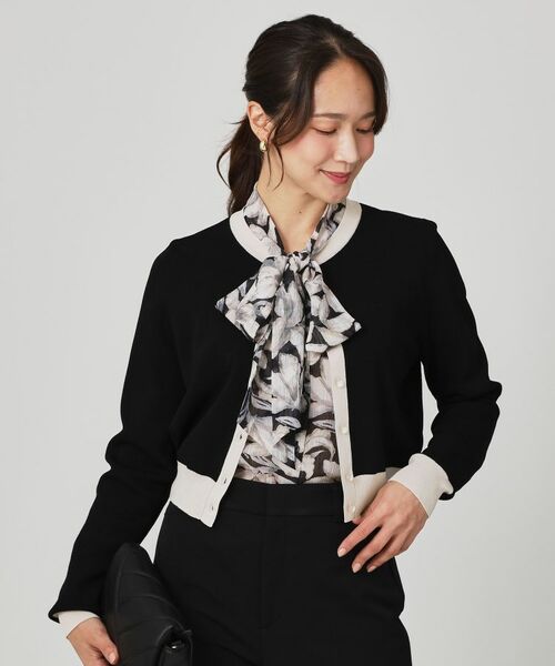 COUP DE CHANCE / クードシャンス カーディガン・ボレロ | 【手洗い可】幾何柄風ジャカードカーディガン | 詳細5