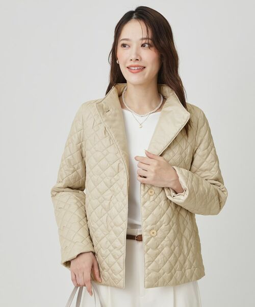 COUP DE CHANCE / クードシャンス ノーカラージャケット | 【軽い着心地】中綿キルトジャケット | 詳細1