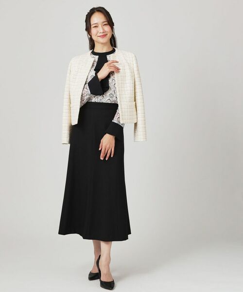 COUP DE CHANCE / クードシャンス ノーカラージャケット | 【日本製／セットアップ可】ファンシーツィードのショート丈ジャケット | 詳細1