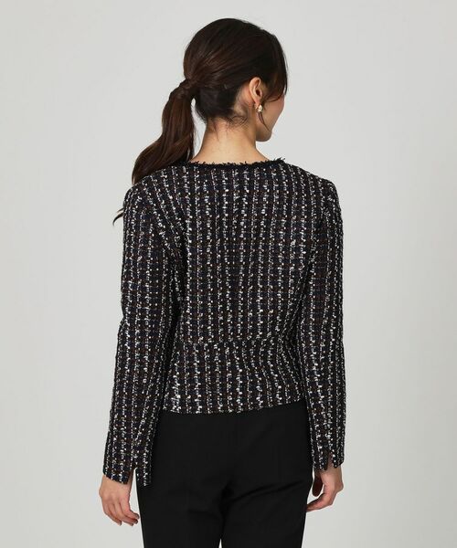 COUP DE CHANCE / クードシャンス ノーカラージャケット | 【日本製／セットアップ可】ファンシーツィードのショート丈ジャケット | 詳細10