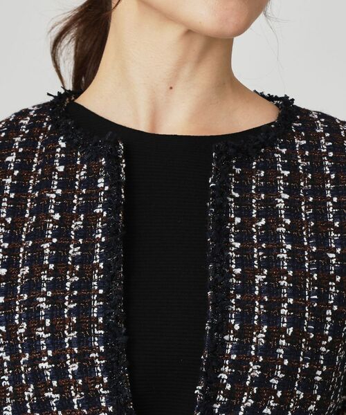 COUP DE CHANCE / クードシャンス ノーカラージャケット | 【日本製／セットアップ可】ファンシーツィードのショート丈ジャケット | 詳細11