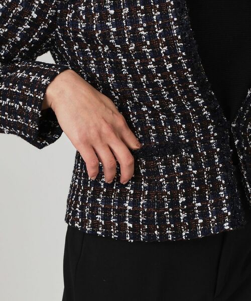 COUP DE CHANCE / クードシャンス ノーカラージャケット | 【日本製／セットアップ可】ファンシーツィードのショート丈ジャケット | 詳細15
