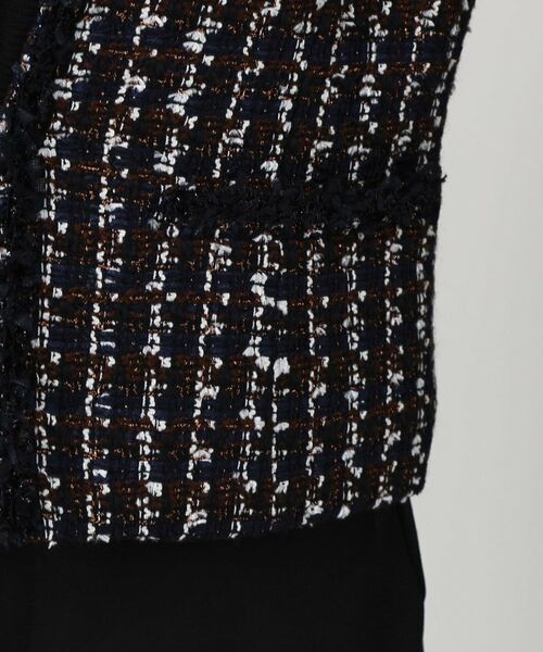 COUP DE CHANCE / クードシャンス ノーカラージャケット | 【日本製／セットアップ可】ファンシーツィードのショート丈ジャケット | 詳細16