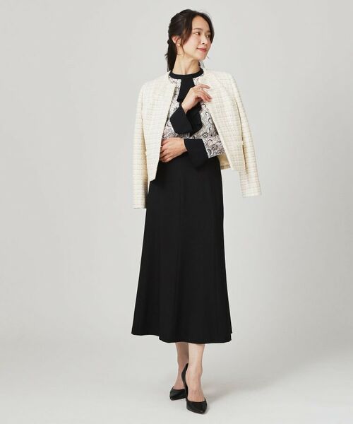 COUP DE CHANCE / クードシャンス ノーカラージャケット | 【日本製／セットアップ可】ファンシーツィードのショート丈ジャケット | 詳細2