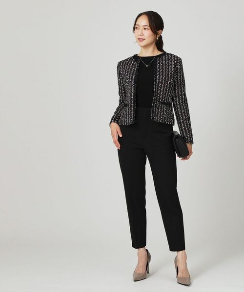 COUP DE CHANCE / クードシャンス ノーカラージャケット | 【日本製／セットアップ可】ファンシーツィードのショート丈ジャケット | 詳細5