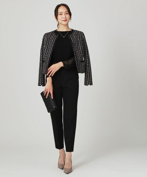 COUP DE CHANCE / クードシャンス ノーカラージャケット | 【日本製／セットアップ可】ファンシーツィードのショート丈ジャケット | 詳細6