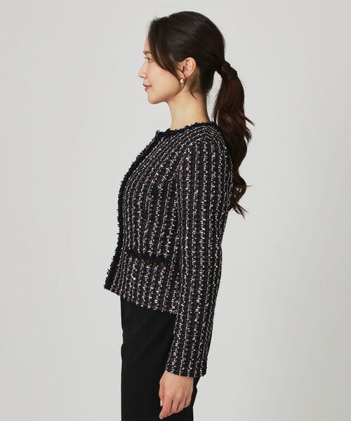 COUP DE CHANCE / クードシャンス ノーカラージャケット | 【日本製／セットアップ可】ファンシーツィードのショート丈ジャケット | 詳細9