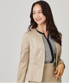 COUP DE CHANCE / クードシャンス ノーカラージャケット | 【手洗い可／日本製】スェード調ノーカラージャケット