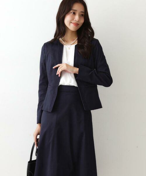 COUP DE CHANCE / クードシャンス ノーカラージャケット | 【手洗い可/日本製】スェード調ノーカラージャケット | 詳細23