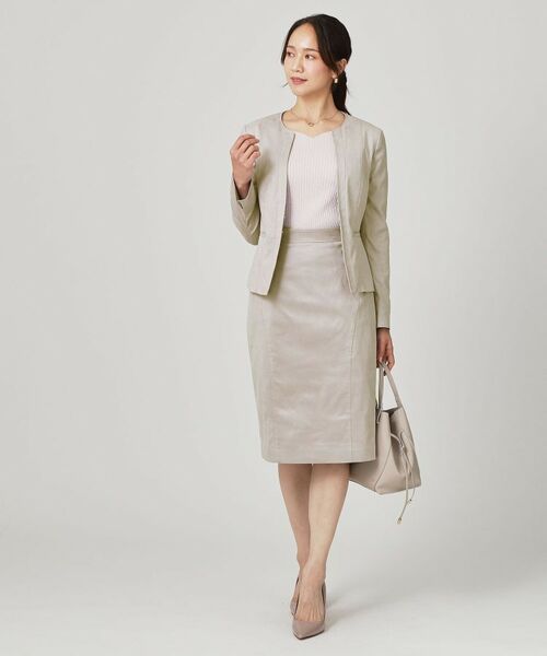 COUP DE CHANCE / クードシャンス ノーカラージャケット | 【手洗い可/日本製】スェード調ノーカラージャケット | 詳細3