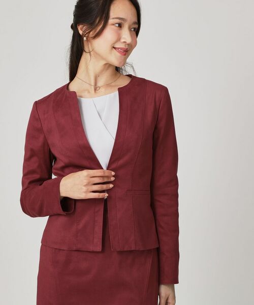 COUP DE CHANCE / クードシャンス ノーカラージャケット | 【手洗い可/日本製】スェード調ノーカラージャケット | 詳細6