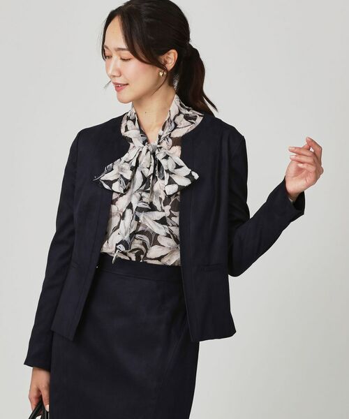 COUP DE CHANCE / クードシャンス ノーカラージャケット | 【手洗い可/日本製】スェード調ノーカラージャケット | 詳細9