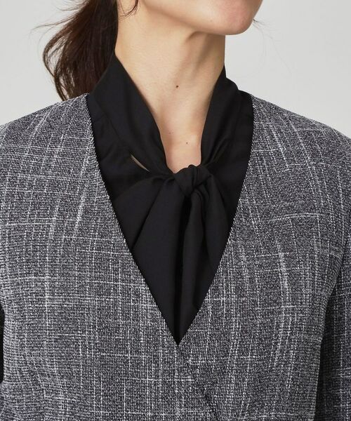 COUP DE CHANCE / クードシャンス ノーカラージャケット | 【手洗い可／日本製／裏無し／セットアップ可】ツィード見えノーカラージャケット | 詳細16