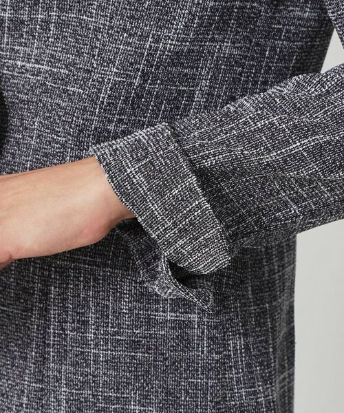 COUP DE CHANCE / クードシャンス ノーカラージャケット | 【手洗い可／日本製／裏無し／セットアップ可】ツィード見えノーカラージャケット | 詳細18