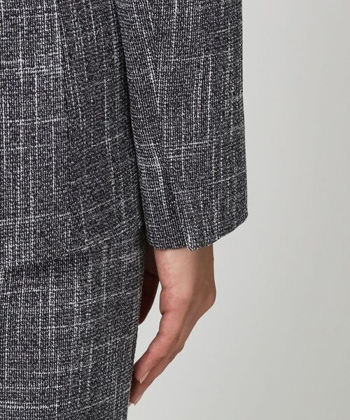 COUP DE CHANCE / クードシャンス ノーカラージャケット | 【手洗い可／日本製／裏無し／セットアップ可】ツィード見えノーカラージャケット | 詳細19