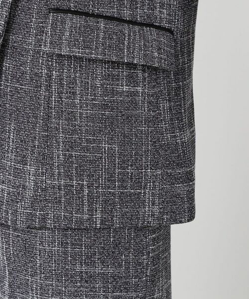 COUP DE CHANCE / クードシャンス ノーカラージャケット | 【手洗い可／日本製／裏無し／セットアップ可】ツィード見えノーカラージャケット | 詳細21