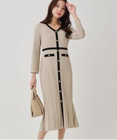 COUP DE CHANCE / クードシャンス ミニ丈・ひざ丈ワンピース | 【手洗い可／日本製】ニットドレス