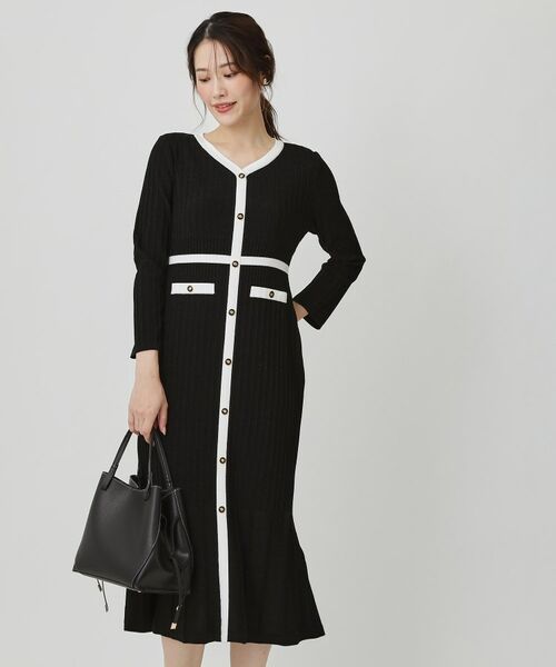 COUP DE CHANCE / クードシャンス ミニ丈・ひざ丈ワンピース | 【手洗い可／日本製】ニットドレス | 詳細2