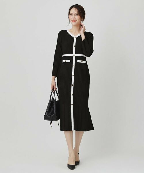 COUP DE CHANCE / クードシャンス ミニ丈・ひざ丈ワンピース | 【手洗い可／日本製】ニットドレス | 詳細3