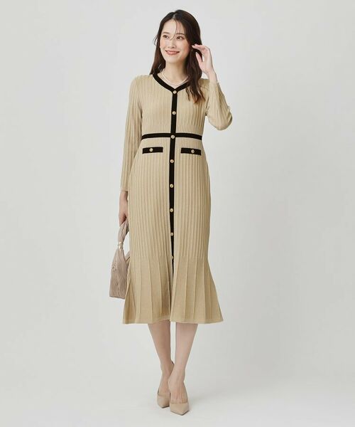 COUP DE CHANCE / クードシャンス ミニ丈・ひざ丈ワンピース | 【手洗い可／日本製】ニットドレス | 詳細5