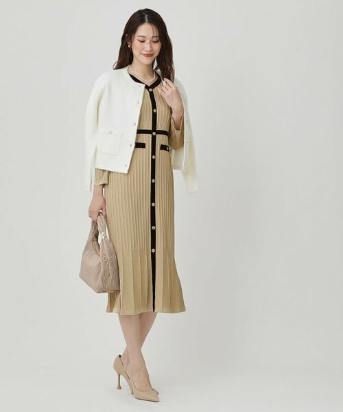 COUP DE CHANCE / クードシャンス ミニ丈・ひざ丈ワンピース | 【手洗い可／日本製】ニットドレス | 詳細7