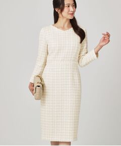 COUP DE CHANCE / クードシャンス ミニ丈・ひざ丈ワンピース | 【日本製／セットアップ可】ファンシーツィードのワンピース