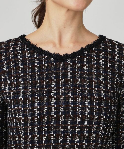 COUP DE CHANCE / クードシャンス ミニ丈・ひざ丈ワンピース | 【日本製/セットアップ可】ファンシーツィードのワンピース | 詳細11