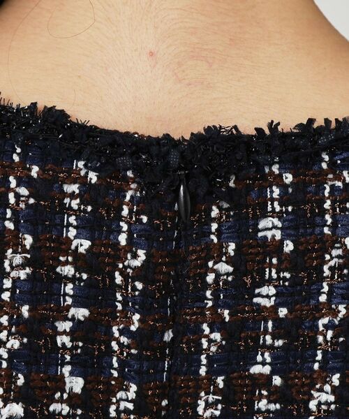 COUP DE CHANCE / クードシャンス ミニ丈・ひざ丈ワンピース | 【日本製/セットアップ可】ファンシーツィードのワンピース | 詳細12