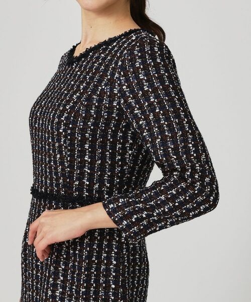 COUP DE CHANCE / クードシャンス ミニ丈・ひざ丈ワンピース | 【日本製/セットアップ可】ファンシーツィードのワンピース | 詳細13