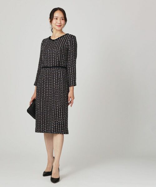 COUP DE CHANCE / クードシャンス ミニ丈・ひざ丈ワンピース | 【日本製/セットアップ可】ファンシーツィードのワンピース | 詳細5
