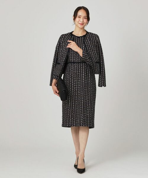 COUP DE CHANCE / クードシャンス ミニ丈・ひざ丈ワンピース | 【日本製/セットアップ可】ファンシーツィードのワンピース | 詳細6