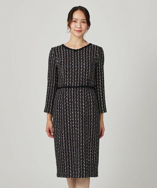 COUP DE CHANCE / クードシャンス ミニ丈・ひざ丈ワンピース | 【日本製/セットアップ可】ファンシーツィードのワンピース | 詳細8