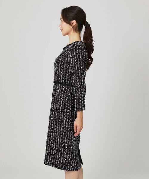 COUP DE CHANCE / クードシャンス ミニ丈・ひざ丈ワンピース | 【日本製/セットアップ可】ファンシーツィードのワンピース | 詳細9
