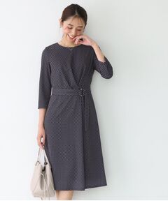 COUP DE CHANCE / クードシャンス ミニ丈・ひざ丈ワンピース | 【手洗い可／日本製】ジャージ素材のプリント柄ワンピース