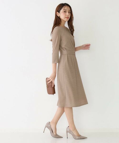 COUP DE CHANCE / クードシャンス ミニ丈・ひざ丈ワンピース | 【手洗い可／日本製】ジャージ素材のプリント柄ワンピース | 詳細11