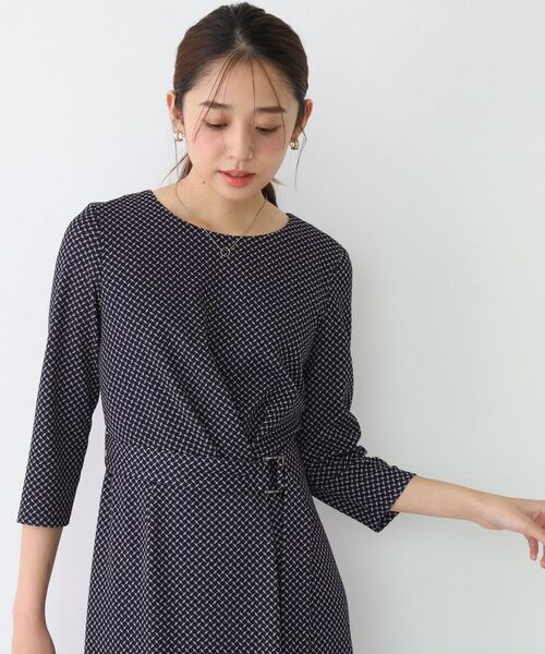 COUP DE CHANCE / クードシャンス ミニ丈・ひざ丈ワンピース | 【手洗い可／日本製】ジャージ素材のプリント柄ワンピース | 詳細13